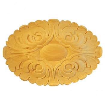 Träornament - Oval Rosett RO70