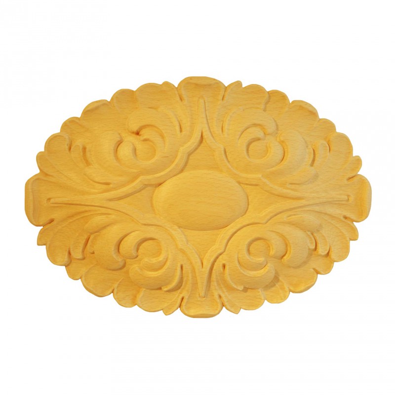 Träornament - Oval Rosett RO71