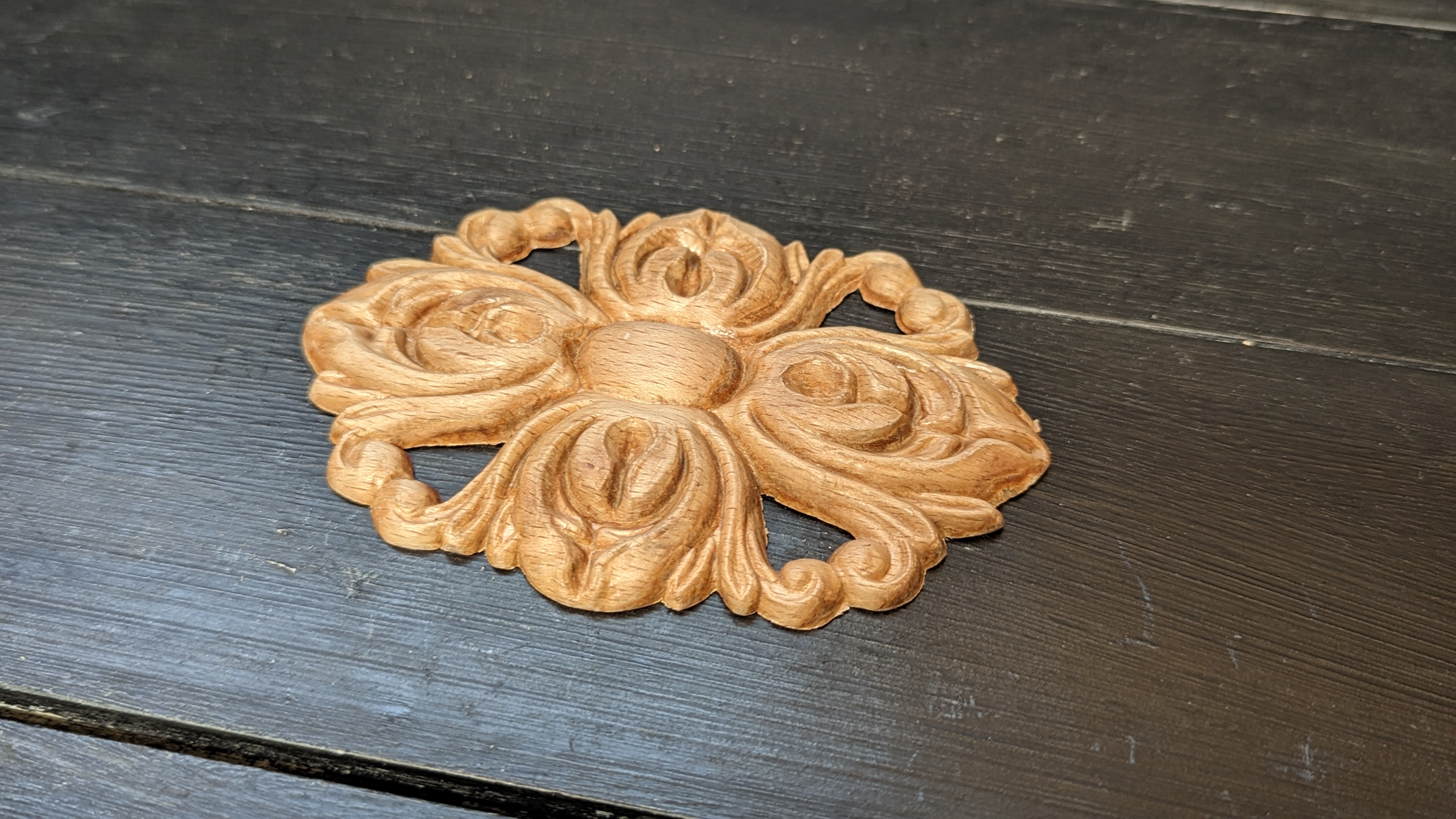 Träornament - Oval Rosett - SRO68/B - 3