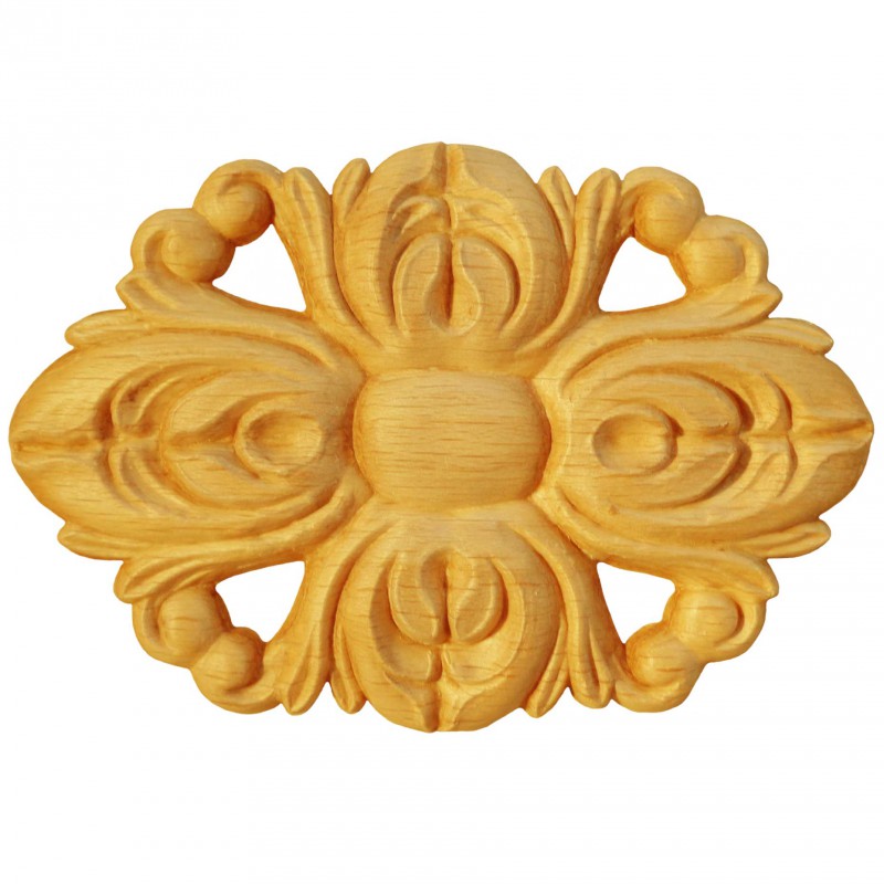 Träornament - Oval Rosett - SRO68