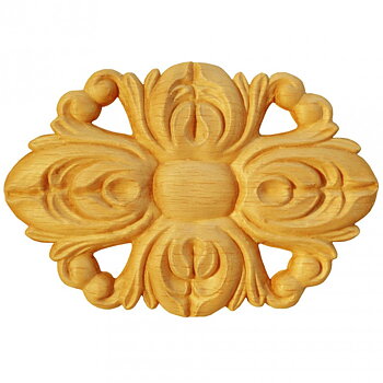 Träornament - Oval Rosett - SRO68