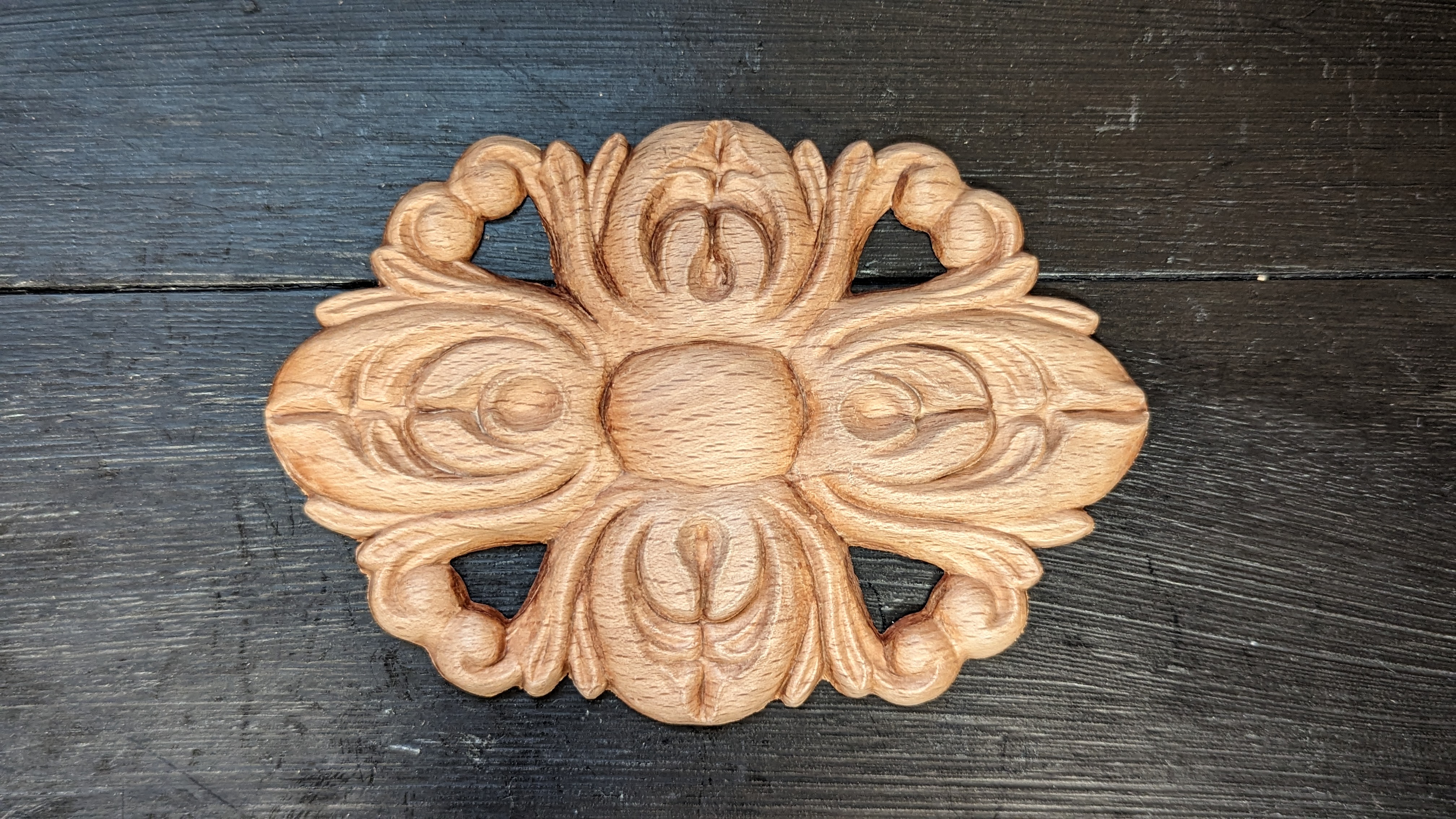 Träornament - Oval Rosett - SRO68 - 2