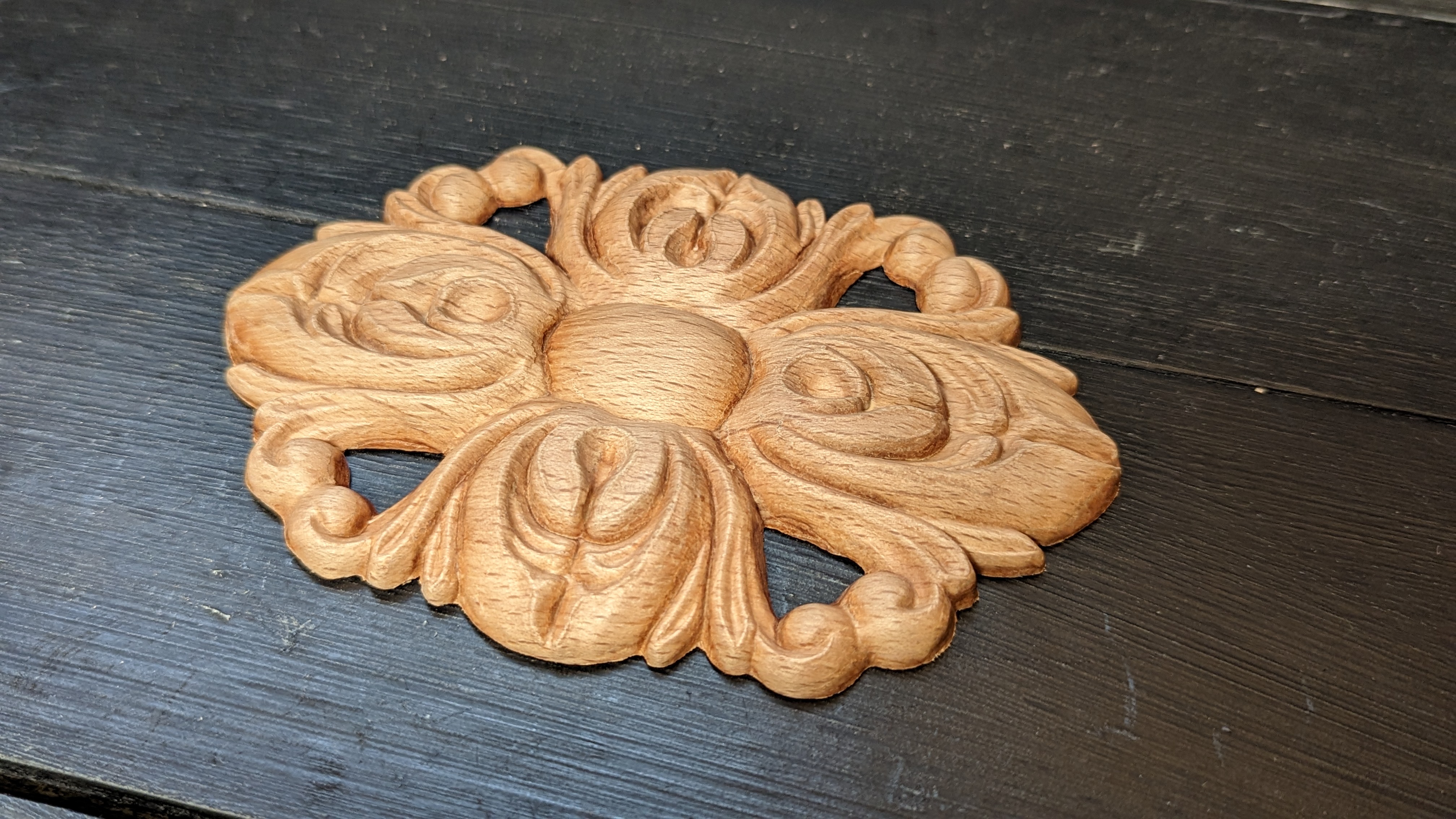 Träornament - Oval Rosett - SRO68 - 3