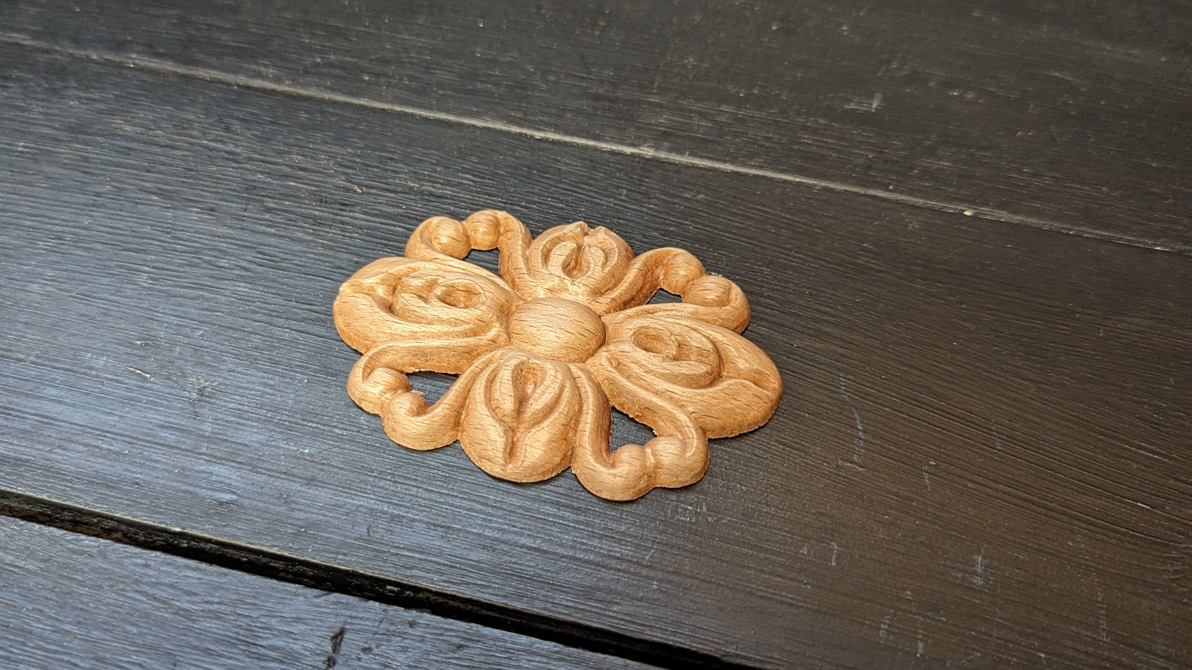 Träornament - Oval Rosett - SRO68/D - 3