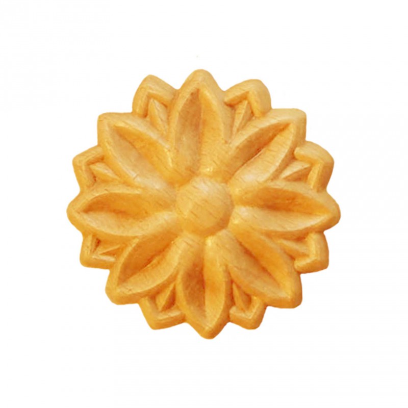 Träornament - Rund Rosett - SRR4
