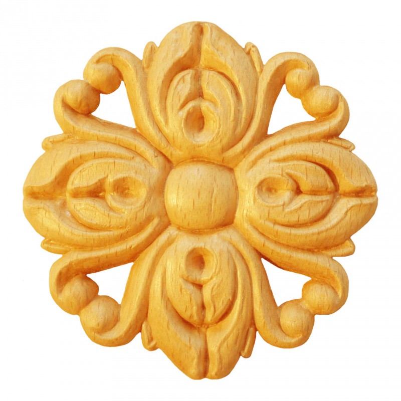 Träornament - Rund Rosett - SRR19/D