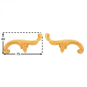 Träornament - Hörn SEP242, par