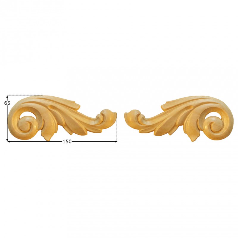 Träornament - Hörn SEP256, par