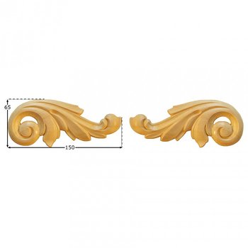 Träornament - Hörn SEP256, par