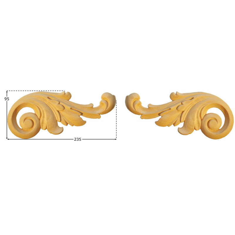 Träornament - Hörn SEP258, par