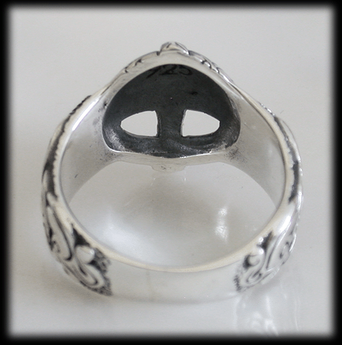 Vikinghjälm ring i Äkta silver. - 4