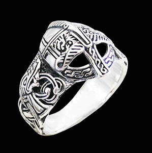 Vikinghjälm ring i Äkta silver.