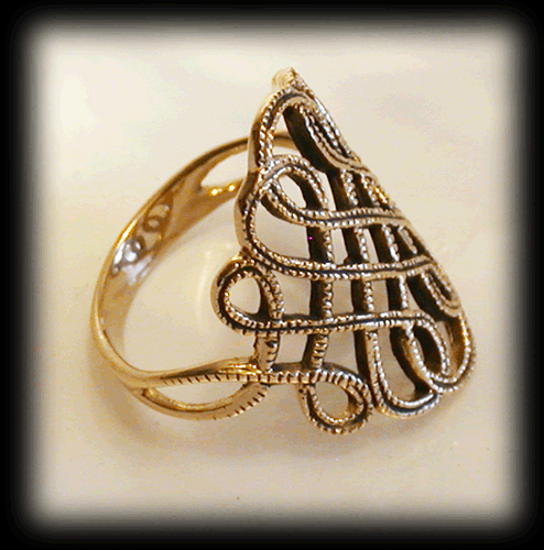 Elegant brons ring. - 3