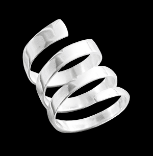 Annorlunda silver ring - 3 varv.