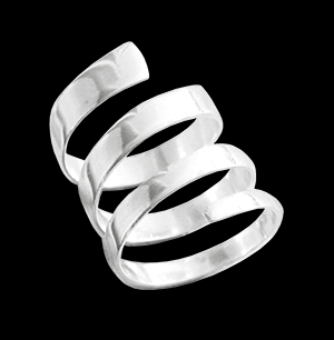 Annorlunda silver ring - 3 varv.