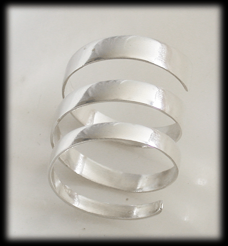 Annorlunda silver ring - 3 varv. - 5