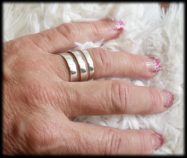 Annorlunda silver ring - 3 varv. - 4