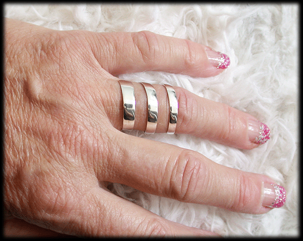 Annorlunda silver ring - 3 varv. - 3