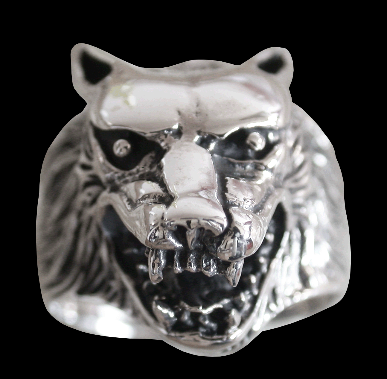 Silver varg i Äkta silver. - 2