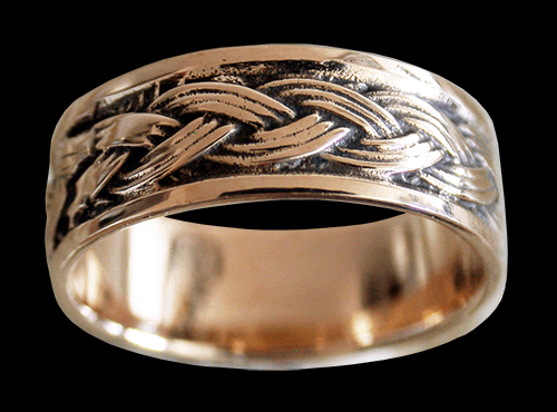 Flätad ring i brons. - 3