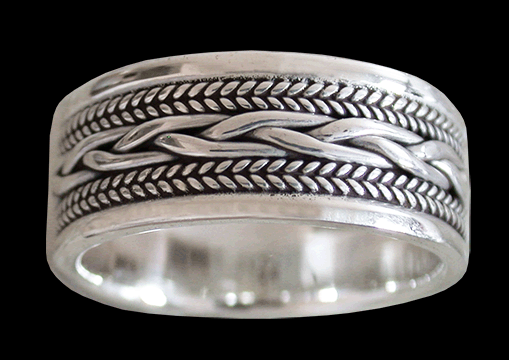 Flätad ring i Äkta silver. - 2