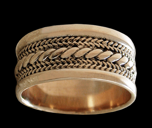Flätad ring i Brons. - 2