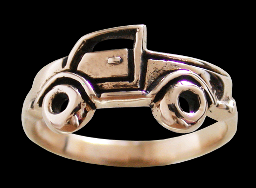 Truck ringen - En brons ring med bilmotiv. - 2