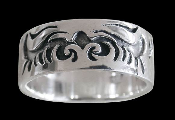 Tribal ring i Äkta silver. - 2