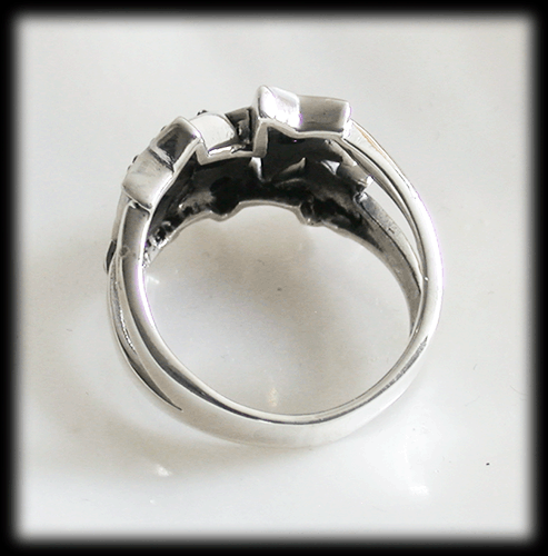 Cool stjärn ring med bling. - 5