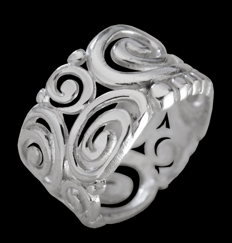 Spiralring i Äkta silver. - 2
