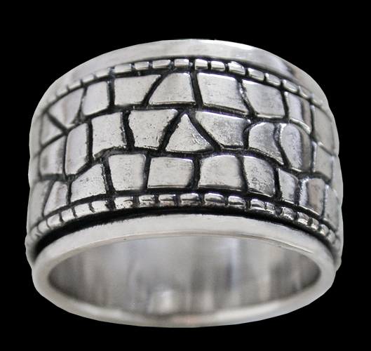 15 mm. Ormskinns spinner / stressring i Äkta silver.. - 2