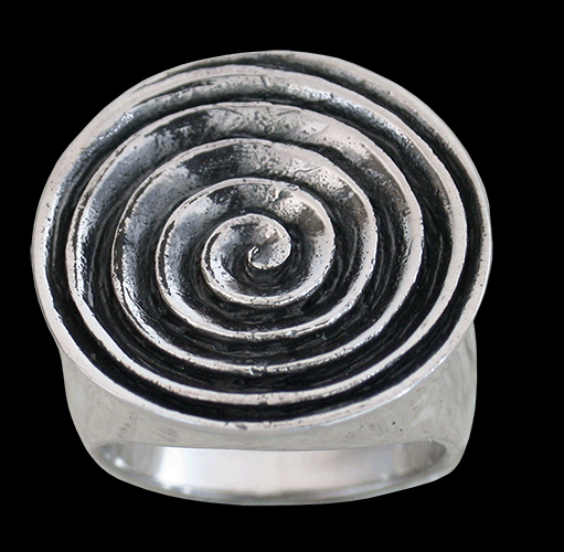 Solros / spiral ring i Äkta silver. - 2