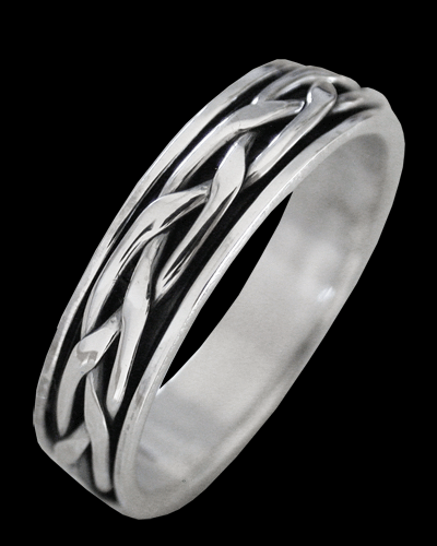 6 mm. Spinner ring / stressring i Äkta silver..