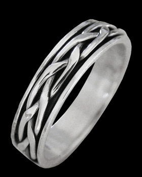 6 mm. Spinner ring / stressring i Äkta silver..