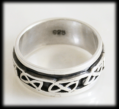 Keltisk spinner ring i Äkta silver. - 3