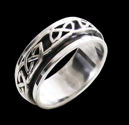 Keltisk spinner ring i Äkta silver. - 2