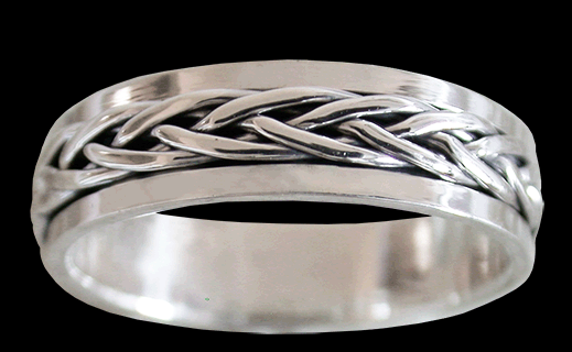 5.5 mm. Spinner ring / stressring i Äkta silver.. - 2