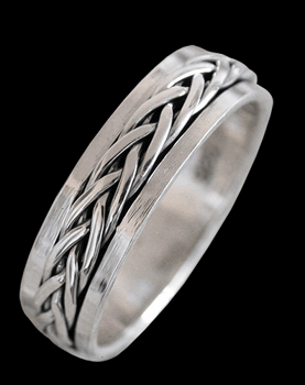 5.5 mm. Spinner ring / stressring i Äkta silver..