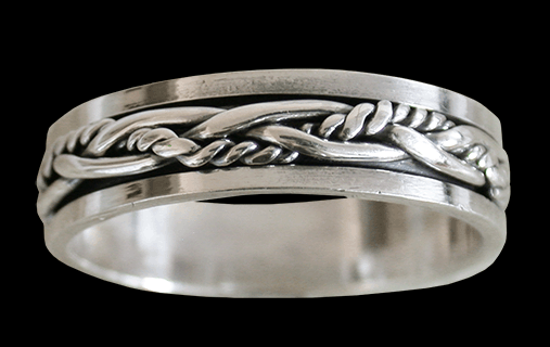5.5 mm. Spinner ring / stressring i Äkta silver.. - 2