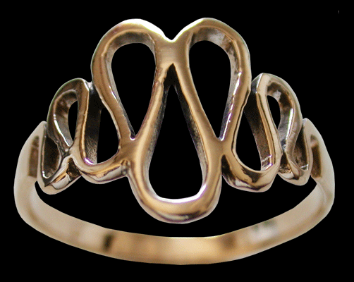 Vacker snirklig ring - 2