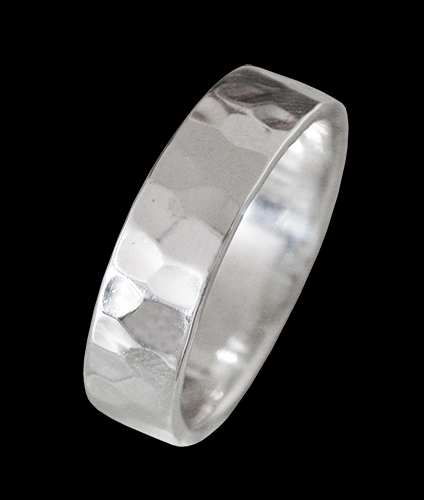 6.3 mm. Hamrad silver ring. - 2