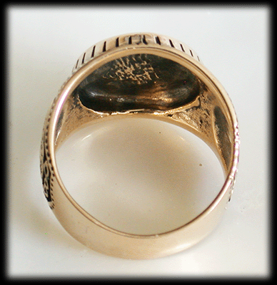 Vegvísir - Vägvisaren bronsring med runor. - 5