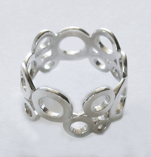 Stilren silverring. - 3