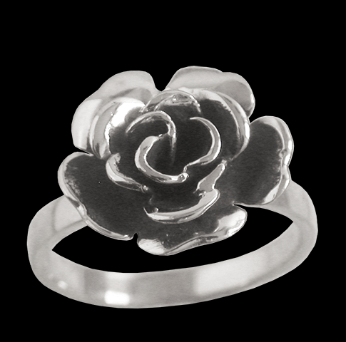 Levande ros ring i Äkta silver. - 2