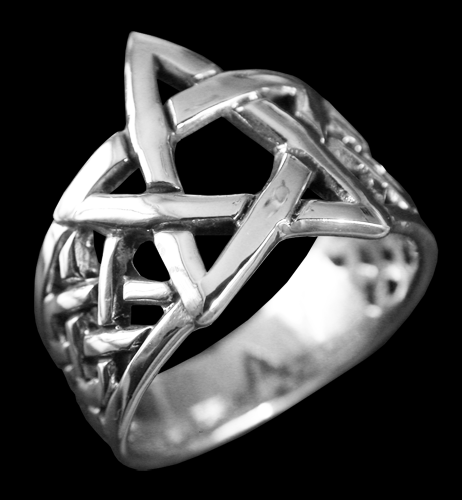 Pentagramring i Äkta silver.