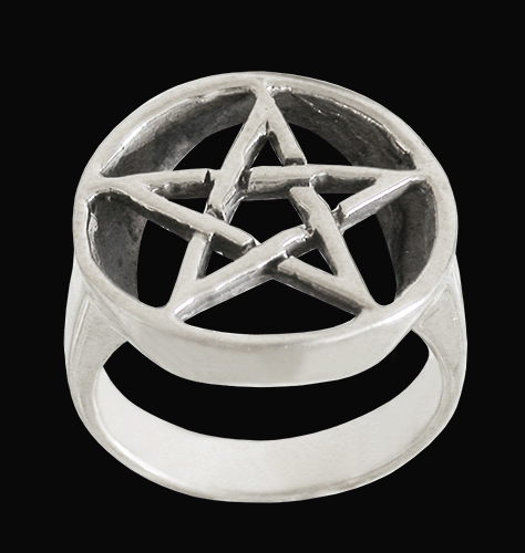 Pentagram ring i Silver. - 2
