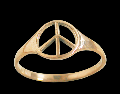 PEACE ring i Brons. - 2