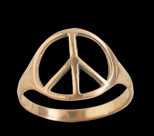 PEACE ring i Brons. - 2