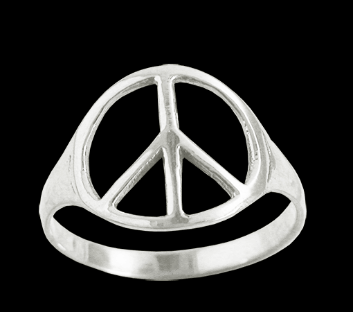 PEACE ring i Äkta silver. - 2