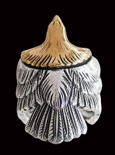 Flying eagle silverring. - 2